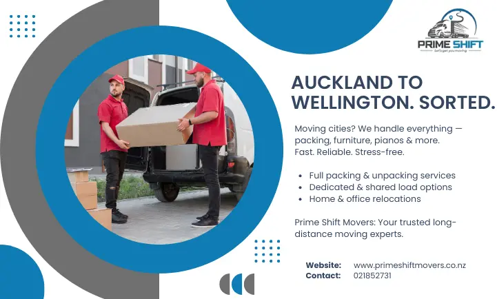 Movers from Auckland to Wellington